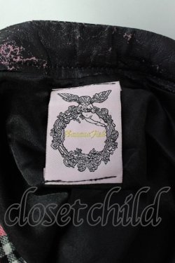 画像6: Banana Fish //チェック&レザー切替スカート ピンク×黒 T-24-03-20-031-PU-SK-IW-ZT-CL001