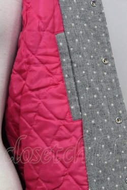 画像9: WORLD WIDE LOVE!(Rydia) / /ドット柄ブルゾン  グレー×白 T-24-03-20-007-PU-JA-IW-ZT-C044