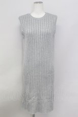 画像1: 【SALE】E hyphen world gallery / ノースリーブリブ編みＩラインワンピース  グレー T-24-03-21-023-LO-OP-IG-ZT128 (1)