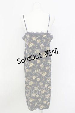 画像2: 【SALE】E hyphen world gallery HARU / ローズベロアキャミワンピース  クロ T-24-03-21-025-LO-OP-IG-ZT354