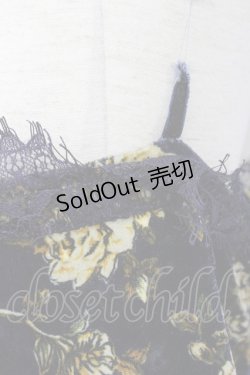 画像3: 【SALE】E hyphen world gallery HARU / ローズベロアキャミワンピース  クロ T-24-03-21-025-LO-OP-IG-ZT354