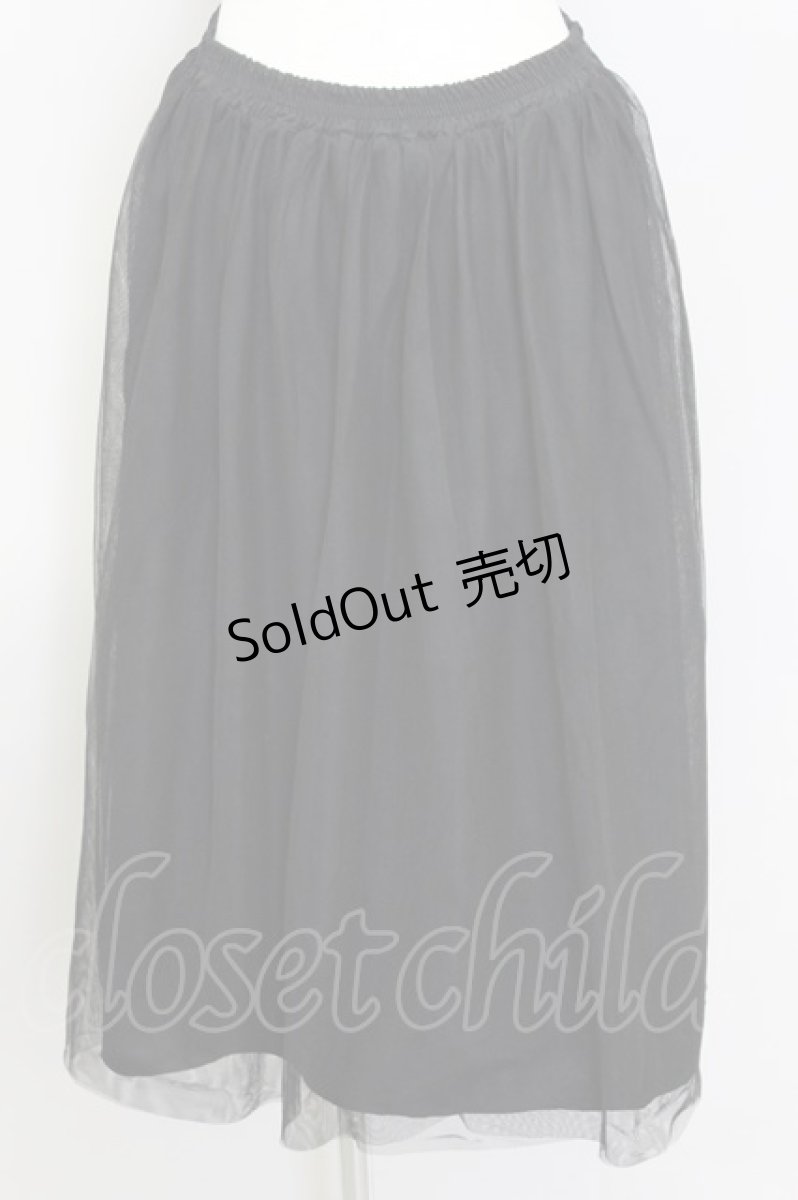 画像1: 【SALE】E hyphen world gallery PEACE / チュールスカート  クロ T-24-03-21-028-LO-SK-IG-ZT354 (1)
