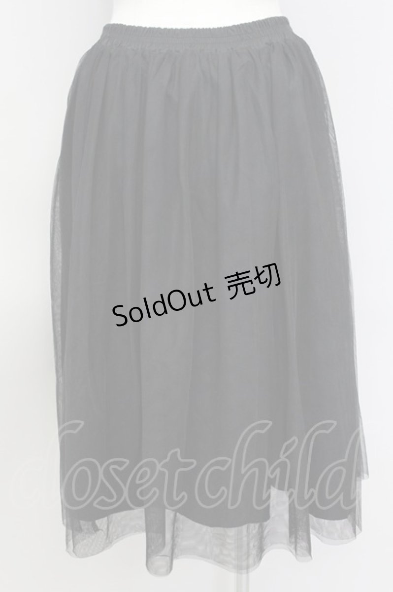 画像2: 【SALE】E hyphen world gallery PEACE / チュールスカート  クロ T-24-03-21-028-LO-SK-IG-ZT354 (2)