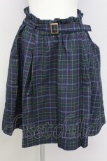 画像1: 【SALE】E hyphen world gallery / タータンチェックTRタックフレアスカート  グリーン T-24-03-21-029-LO-SK-IG-ZT354 (1)