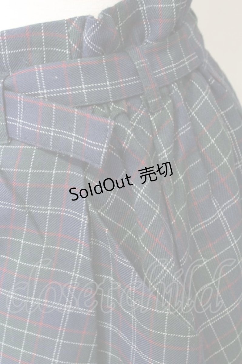 画像3: 【SALE】E hyphen world gallery / タータンチェックTRタックフレアスカート  グリーン T-24-03-21-029-LO-SK-IG-ZT354 (3)