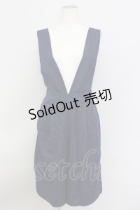 E hyphen world gallery PEACE / Vネックジャンパーパンツ  ネイビー T-24-03-21-035-LO-PA-IG-ZT350