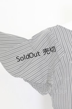 画像3: 【SALE】E hyphen world gallery PEACE / ストライプフリルトップス  クロ T-24-03-21-009-LO-TO-IG-ZT127