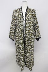 画像1: 【SALE】E hyphen world gallery PEACE / レーストリミング花柄ガウン  クロ×ブラウン T-24-03-21-011-LO-TO-IG-ZT127 (1)