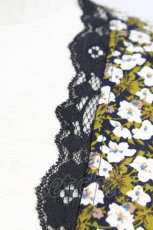 画像6: 【SALE】E hyphen world gallery PEACE / レーストリミング花柄ガウン  クロ×ブラウン T-24-03-21-011-LO-TO-IG-ZT127 (6)