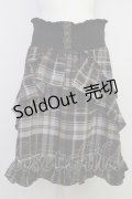 axes femme / スカート  黒×茶×グレー T-24-03-22-029-AX-SK-SZ-ZT