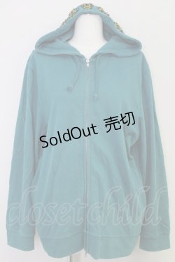 画像1: Candy Stripper / フード英字ワッペンパーカー  緑x黄色 T-24-03-29-010-PU-TO-HD-ZT393