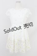 LODISPOTTO / シアーチェック切替ワンピース  白 T-24-06-06-036-LO-OP-SZ-ZT015