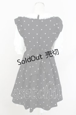 画像2: mille fille closet by LODISPOTTO / ハートワンピース  黒ｘ白 T-24-06-06-017-LO-OP-SZ-ZT034