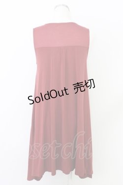 画像2: axes femme /レース切替裾タックチュニック N ワイン T-24-06-09-027-AX-OP-SZ-ZT061