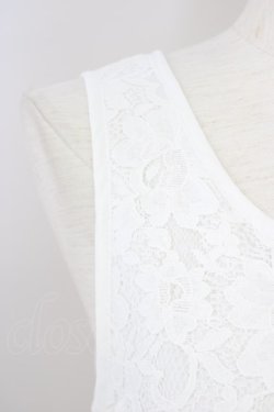 画像3: axes femme /レース切替蝶×ローズワンピース  生成り T-24-06-11-014-AX-OP-AS-ZT108