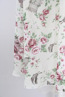 画像4: axes femme /レース切替蝶×ローズワンピース  生成り T-24-06-11-014-AX-OP-AS-ZT108