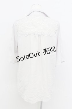 画像2: axes femme /BACHレースストライプシャツ M ライトグレー T-24-06-13-015-AX-BL-SZ-ZT300