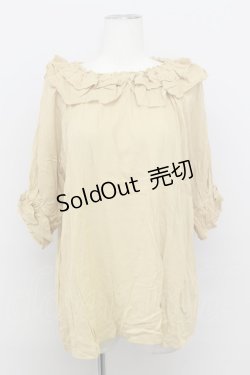 画像1: axes femme / レース襟ブラウスプル F イエロー T-24-06-15-009-AX-BL-SZ-ZT302