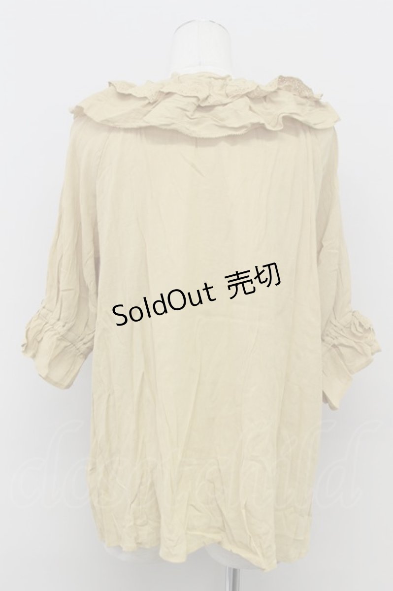 画像2: axes femme / レース襟ブラウスプル F イエロー T-24-06-15-009-AX-BL-SZ-ZT302 (2)