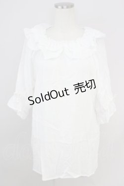 画像1: axes femme / レース襟ブラウスプル F 白 T-24-06-16-006-AX-BL-SZ-ZI