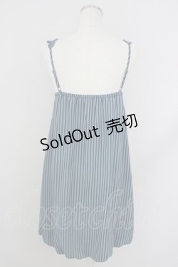 画像2: axes femme / ストライプバルーンキャミワンピース M 紺 T-24-06-17-021-AX-OP-SZ-ZT095