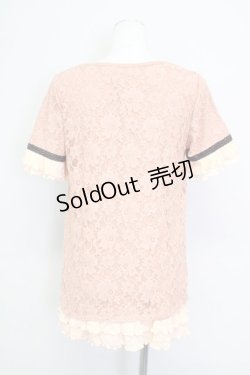 画像2: axes femme / 立体バラ総レースプルオーバー M アワピンク T-24-06-22-008-AX-TO-SZ-ZI