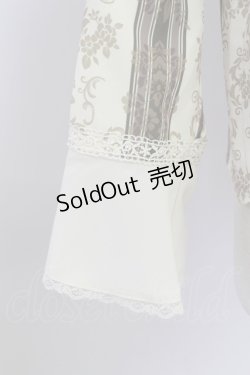 画像4: axes femme / オーナメントストライプ柄ブラウス  生成り T-24-06-30-012-AX-BL-HD-ZT125