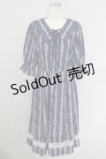 axes femme / ブーケリボン柄セーラーワンピース M 紺 T-24-07-11-026-AX-OP-SZ-ZT311
