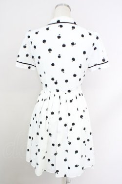 画像2: MILK / Littleアップルドレス  ホワイト×ブラック T-24-07-11-017-ML-OP-SZ-ZT320