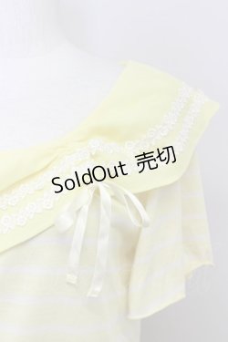 画像3: axes femme / マリン風ボーダープルオーバー M イエロー T-24-07-12-007-AX-TO-SZ-ZT247