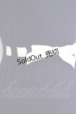 画像4: Fi.n.t / 半袖リボンニットワンピース F ネイビー T-24-07-22-027-CA-OP-SZ-ZT267