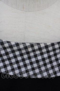 画像4: Fi.n.t /ギンガム切り替えワンピース  黒 T-24-07-23-012-CA-OP-AS-ZT251