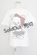 yaponskii / よだれベアTシャツ  白 T-24-08-04-005-PU-PA-SZ-ZT344