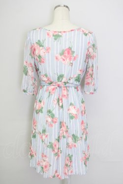 画像2: Jane Marple /ストライプローズワンピース  サックス T-24-08-04-017-JM-OP-AS-ZT326