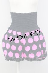 SUPER LOVERS / ドットカボチャパンツ  黒×ピンク T-24-08-09-025-PU-PA-SZ-ZT256