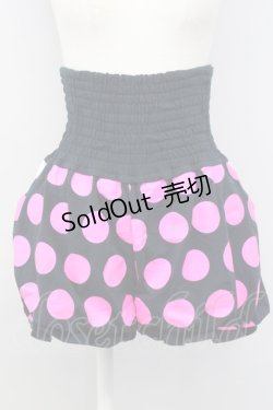 画像1: SUPER LOVERS / ドットカボチャパンツ  黒×ピンク T-24-08-09-025-PU-PA-SZ-ZT256