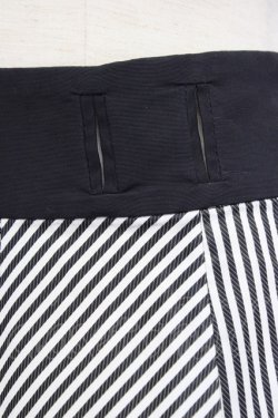 画像3: Jane Marple /ストライプ切替スカート  黒x白 T-24-08-09-026-JM-SK-SZ-ZT256