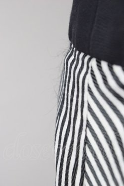 画像7: Jane Marple /ストライプ切替スカート  黒x白 T-24-08-09-026-JM-SK-SZ-ZT256