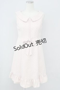 画像1: Emily Temple cute /ドットノースリーブワンピース  ピンク T-24-08-09-029-ET-OP-SZ-ZY