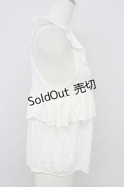 画像3: Candy Stripper / フリルタンクトップ  白 T-24-08-09-004-PU-TO-SZ-ZT316