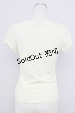 画像2: PEACE NOW / リボン&ガールプリント半袖カットソー  イエローｘ黒 T-24-08-09-007-PU-TO-SZ-ZT316