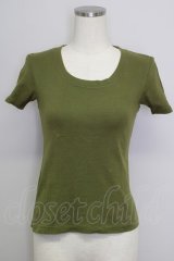 ALGONQUINS / 袖刺繍入トップス  カーキ T-24-08-09-013-AL-TO-SZ-ZT316