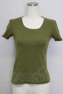 画像1: ALGONQUINS / 袖刺繍入トップス  カーキ T-24-08-09-013-AL-TO-SZ-ZT316