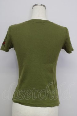 画像2: ALGONQUINS / 袖刺繍入トップス  カーキ T-24-08-09-013-AL-TO-SZ-ZT316
