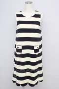 Franche Lippee / ボーダージャンパースカート  黒ｘ生成 T-24-08-09-017-LO-SK-SZ-ZY