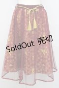 axes femme POETIQUE / Disneyアラジンスカート  ワイン T-24-08-14-023-AX-SK-AS-ZT014