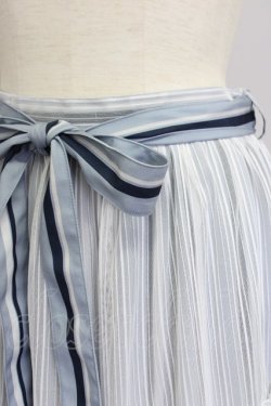 画像9: axes femme / チュールレイヤードスカート  サックスx白 T-24-08-14-005-AX-SK-AS-ZT082