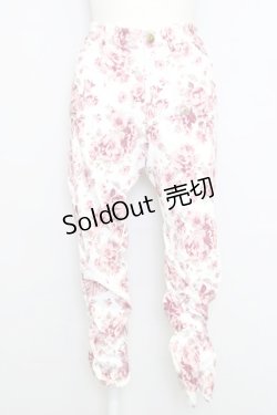 画像1: axes femme / パンツ  白ｘピンク T-24-08-19-019-AX-PA-AS-ZT362