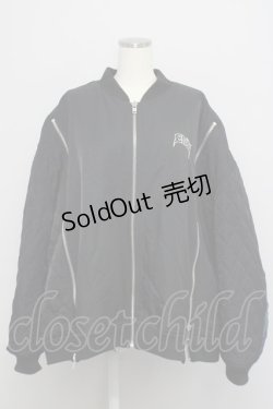 画像1: Candy Stripper / 切替ブルゾン  黒xグリーン T-24-08-20-001-PU-JA-AS-ZT176