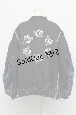 画像2: Candy Stripper / 切替ブルゾン  黒xグリーン T-24-08-20-001-PU-JA-AS-ZT176